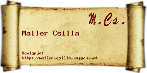 Maller Csilla névjegykártya